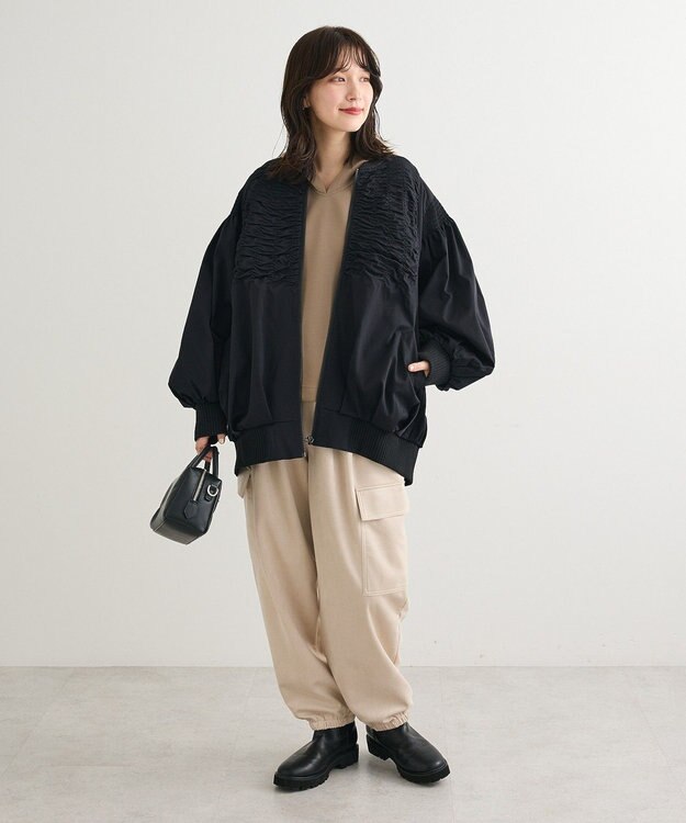 Green Parks スウェードカーゴパンツ Ivory