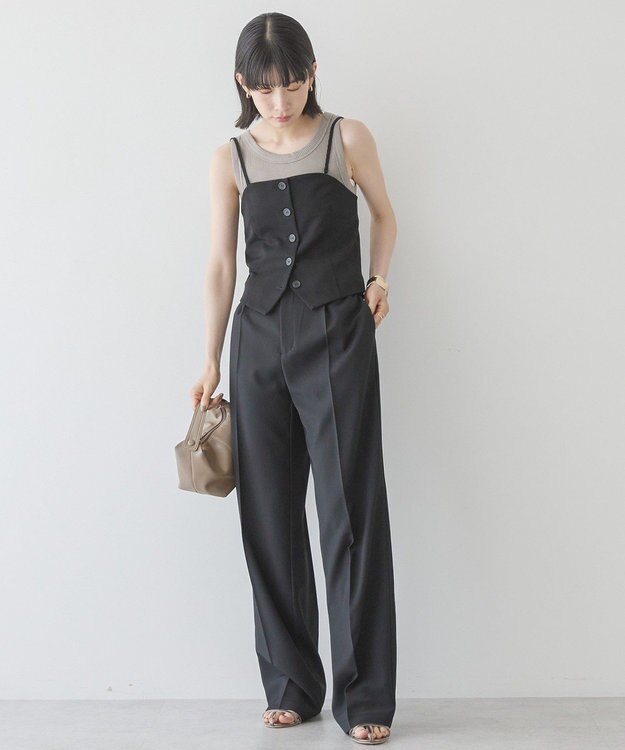 AMERICAN HOLIC 【2WAY】イージーケアフロントボタンビスチェ Black