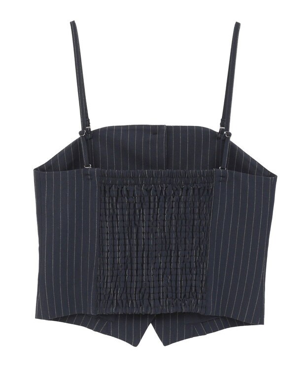 AMERICAN HOLIC 【2WAY】イージーケアフロントボタンビスチェ Stripe Navy