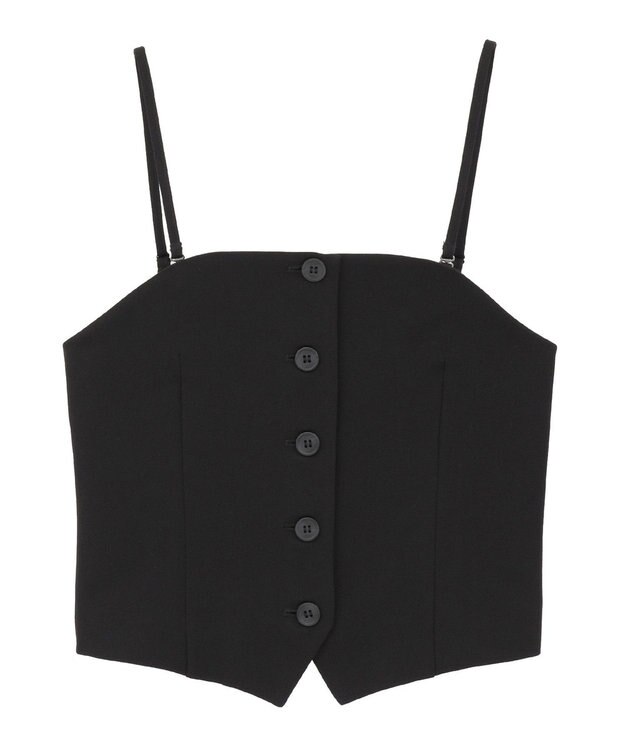 AMERICAN HOLIC 【2WAY】イージーケアフロントボタンビスチェ Black