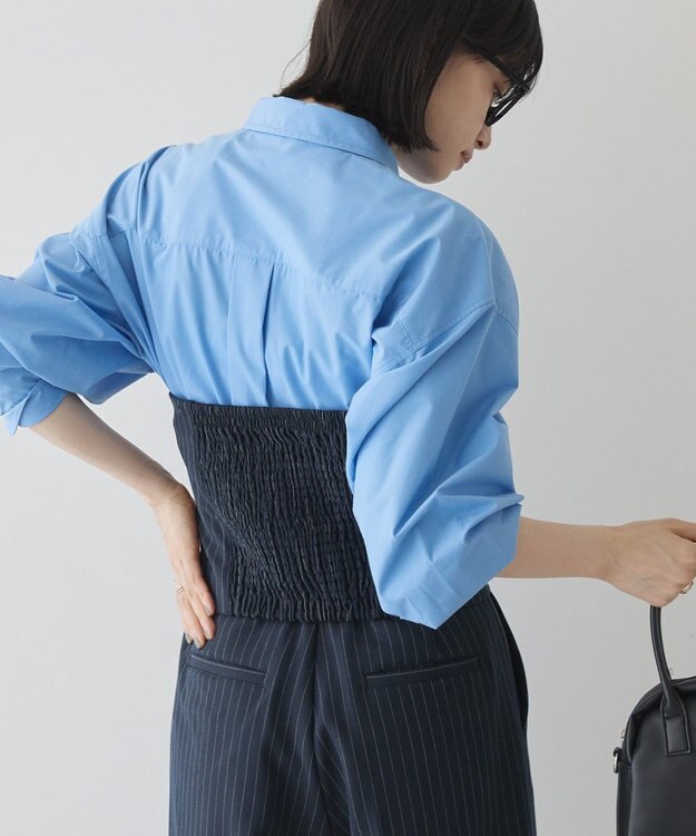 AMERICAN HOLIC 【2WAY】イージーケアフロントボタンビスチェ Stripe Navy