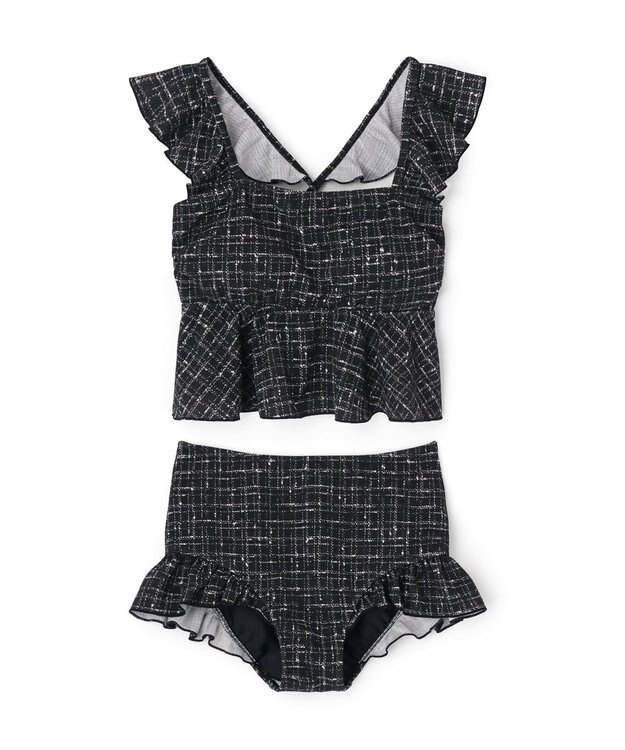 San-ai Resort（三愛水着楽園） フリルビスチェノンワイヤービキニ　9M　【San-ai Resort（サンアイリゾート）】 ブラック