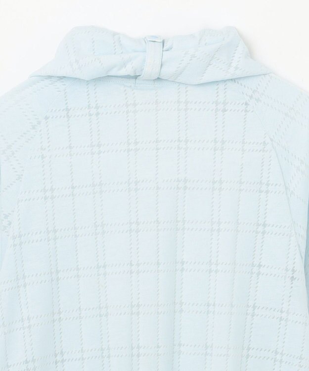 組曲 KIDS 【150-160㎝】【UVケア】オパールチェック パーカー サックスブルー系