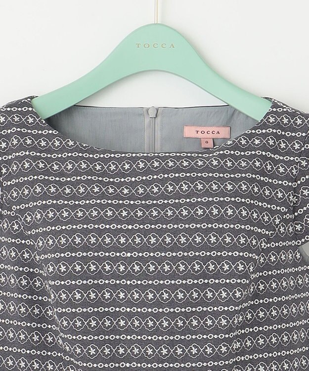 TOCCA 【洗える！】ICON BORDER ドレス ライトグレー系7