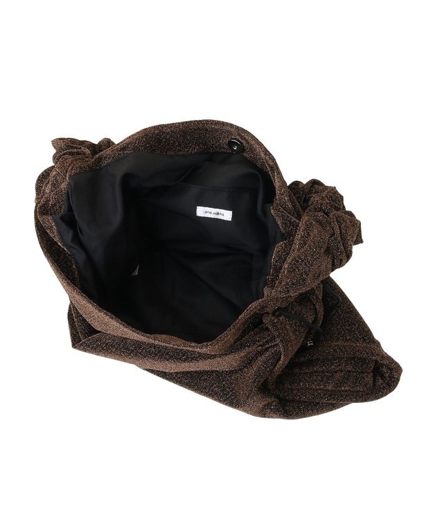 Green Parks ａｎｄｍｉｋｋａ．ラメニットクシュクシュトートバッグ Brown