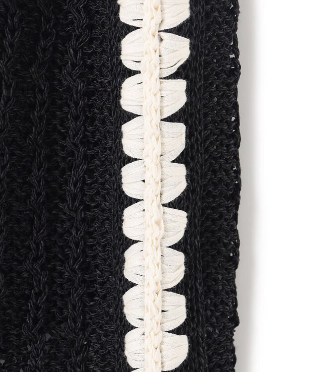 BEIGE， ATACAM / テープヤーン ノースリーブニット Black