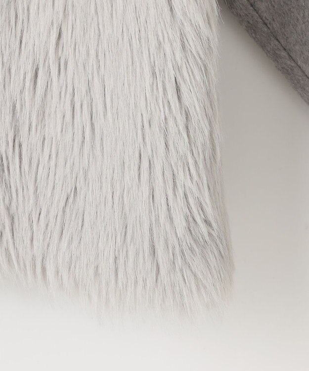 Feroux ウール混 ショートコート ライトグレー系