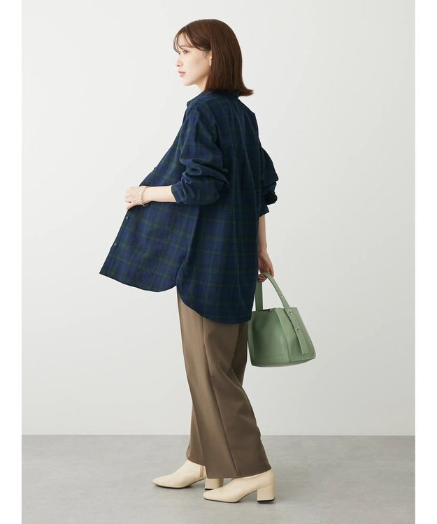 Green Parks ネルチェックシャツ Black Watch Green