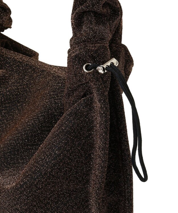 Green Parks ａｎｄｍｉｋｋａ．ラメニットクシュクシュトートバッグ Brown