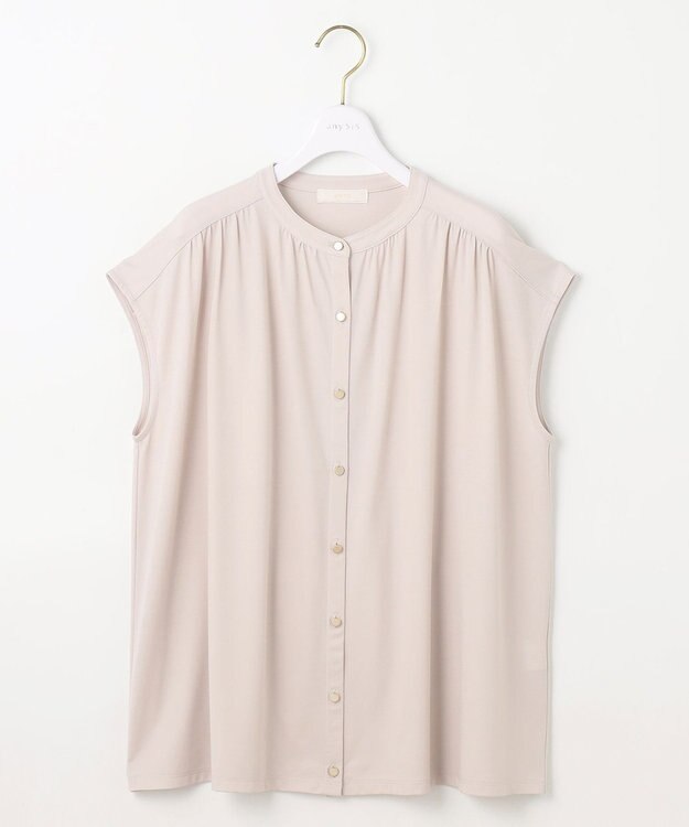 ANY SIS 【接触冷感・UVカット・洗える】ハイストレッチスムース2WAY ブラウス アイボリーベージュ