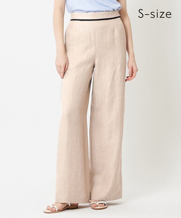 BEIGE， 【S-size】CHESTNUT / ワイドパンツ Flax