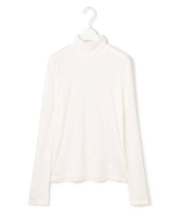 ICB 【洗える】 パウダリーチュール ハイネックトップス オフホワイト系