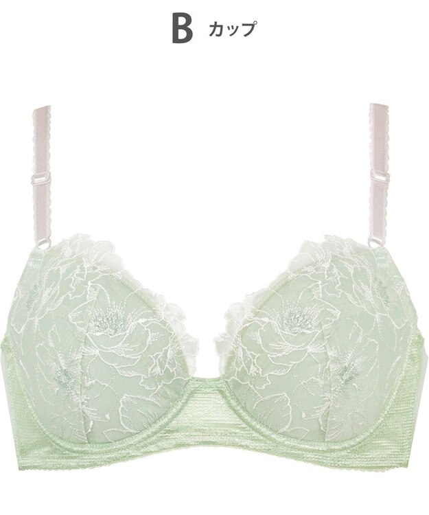 Wing ブラジャー バストとカップのすきまにフィット 自然にボリュームメイク ソフトなつけごこち 【スキマフィットブラ】 Aカップあり 小さいサイズ ブラ KB2364 ウイング／ワコール オリーブ