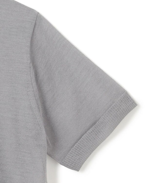 BEIGE， 【洗える・GLOW 10月号掲載】CADDO / シアーウールメッセージロゴＴニット Md.Gray