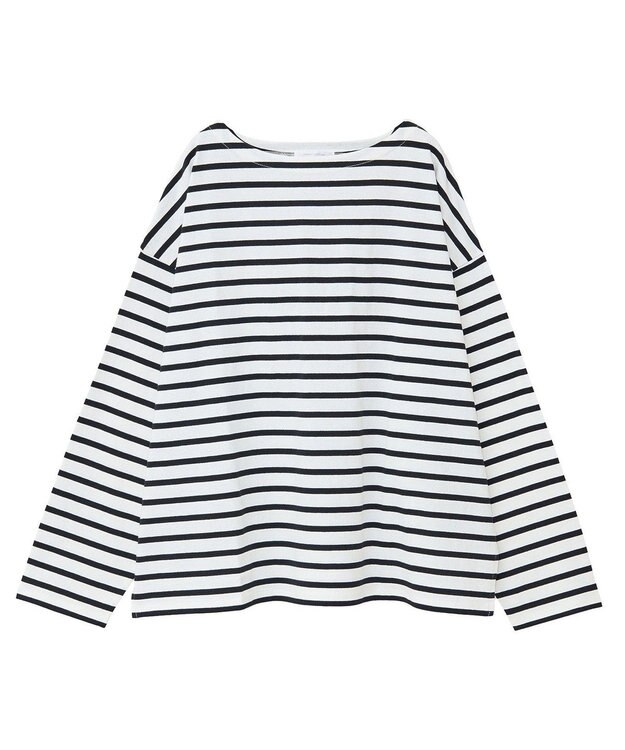 Green Parks ボーダーゆるチュニック Black