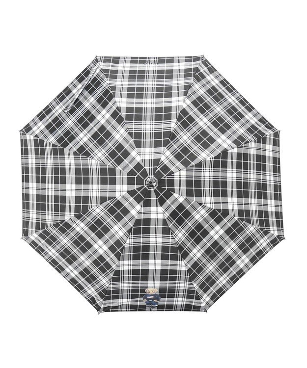 MOONBAT 【軽量】POLO RALPH LAUREN 晴雨兼用日傘 長傘 チェック／遮光 遮熱 UV ブラック