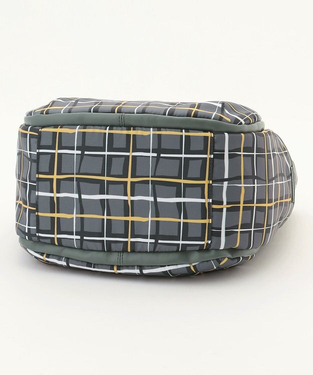 Y'SACCS ドローイングチェックトートバッグ グレー