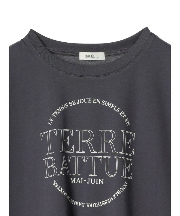 earth music&ecology ＴＥＲＲＥ　ＢＡＴＴＵＥ　フレンチＴ Charcoal Gray