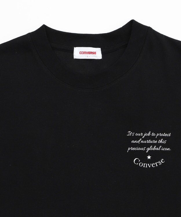 WEGO 【速乾】CONVERSEフォトプリントドロストＴ ブラック