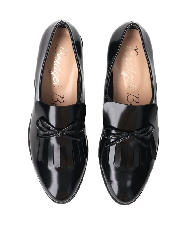 Bridget Birkin 【Bridget Birkin】フリンジリボンローファー ブラックエナメル