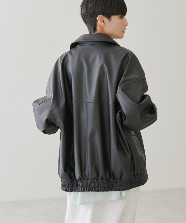 AMERICAN HOLIC フェイクレザーブルゾン Black