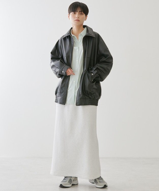 AMERICAN HOLIC フェイクレザーブルゾン Black