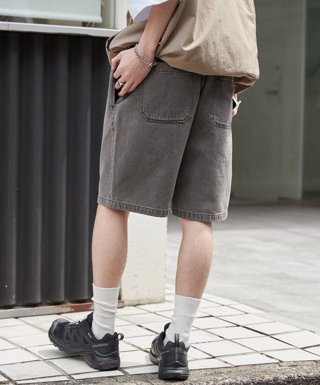 WEGO 【ユニセックス着用ITEM/ウエストゴム】リラックスイージーショーツ ダークグレー