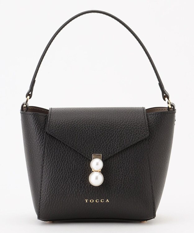 TOCCA 【大人百花掲載】INNOCENCE LEATHER POCHETTE ポシェットバッグ ブラック系