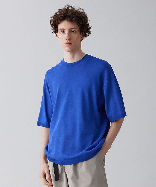 UNFILO MENS 【抗菌防臭】イージーケア ライトニットT [23年春夏商品] ブルー