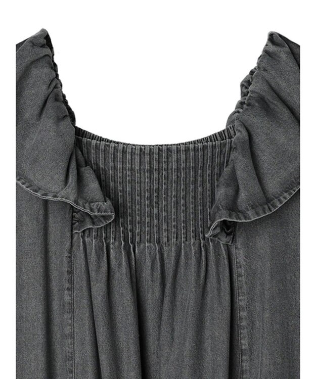 Green Parks ■ＥＳＣＡＲ　デニムピンタックワンピース Gray