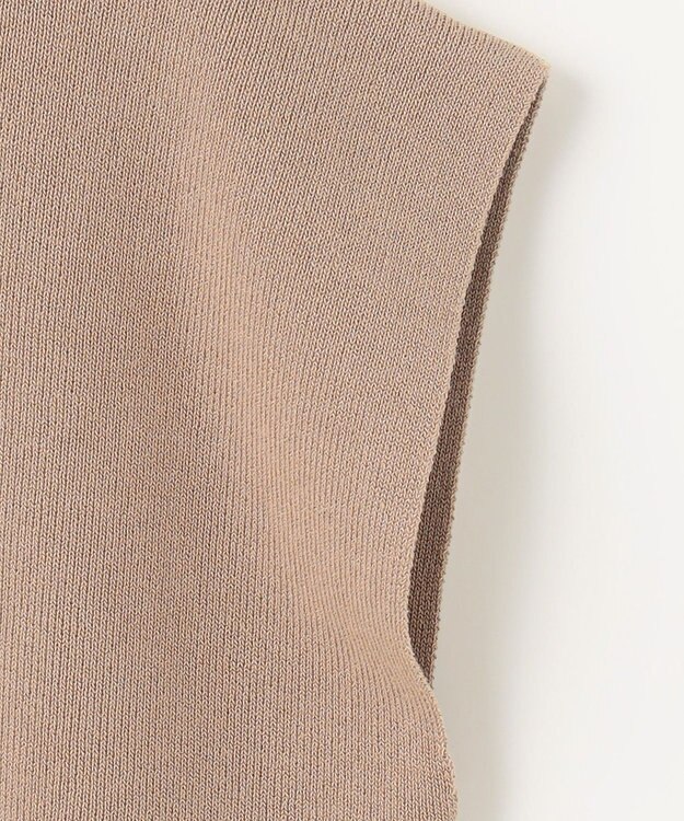 ANY 【洗濯機可】パールポイントフレンチスリーブニット モカ