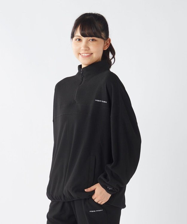 OP／FILA 【ocean pacific】 ハーフジッププルオーバー  スノーウェアレイヤー ブラック
