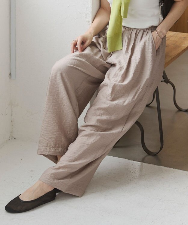 WEGO 【ANGIE VINTAGE】接触冷感イージーパンツ ライトグレー