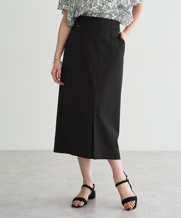 YECCA VECCA ドライタッチナロースカート Black