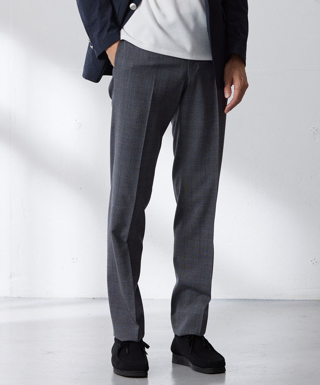 J.PRESS MEN 【PEPPIN MERINO COMFORT】 ブロックチェック スラックス グレー系3