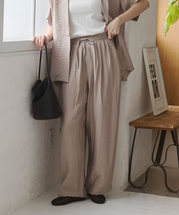 WEGO 【ANGIE VINTAGE】接触冷感イージーパンツ ライトグレー