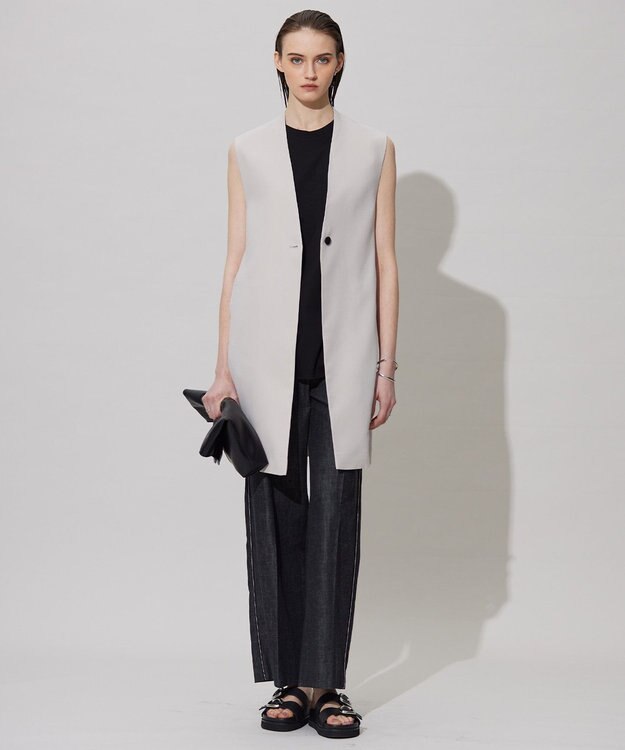 ICB L 【UVケア・接触冷感・速乾・防シワ・洗える】 FluidBackSatin ジレ トープ系