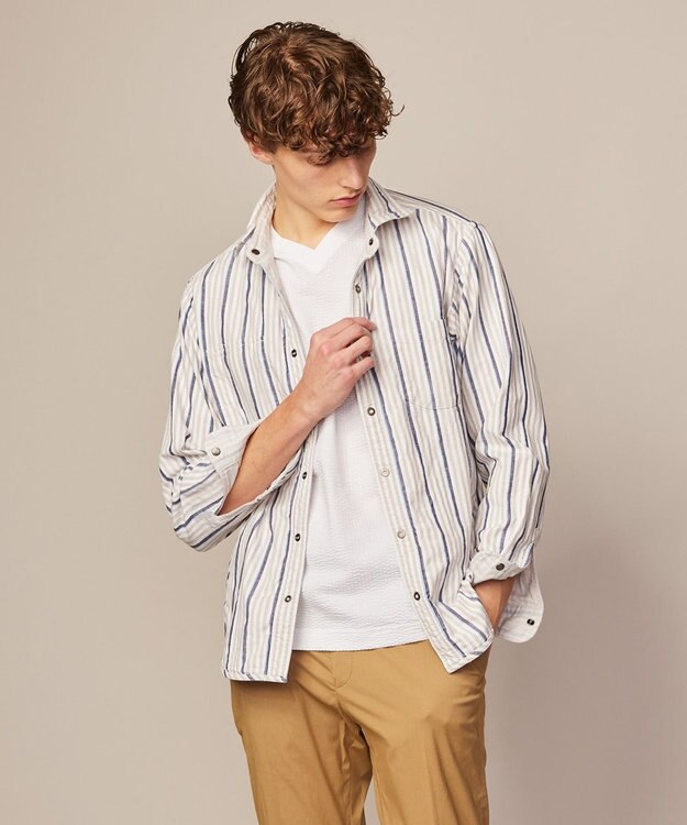 JOSEPH ABBOUD 【2WAY】リバーシブル シャツ ベージュ系