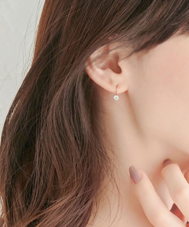 Phoebe 【K10RG】ブリリアンフックピアス ローズゴールド