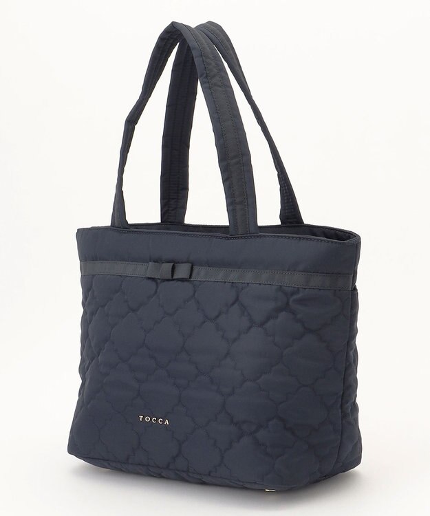 TOCCA 【A4サイズ対応・撥水】CHECKER CLOVER QUILTBAG キルトバッグ ネイビー系
