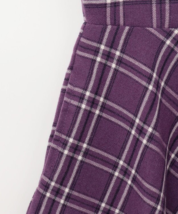 ANY KIDS チェック柄 ジャンパースカート モーブ系チェック