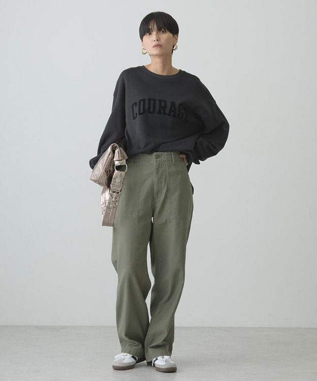 AMERICAN HOLIC ＣＯＹＲＡＧＥフロッキーロングスウェット1 Charcoal Gray