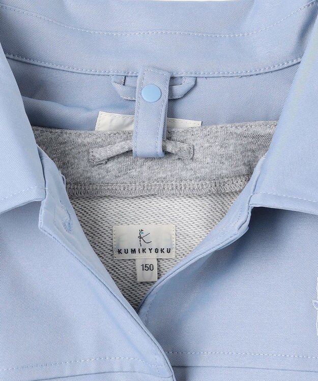 組曲 KIDS 【150-170㎝】3Way アウター サックス×グレー