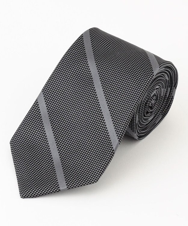 J.PRESS MEN 【GEOMETRIC JACQUARD COLLECTION】ジオメトリックジャガード ネクタイ グレー系1
