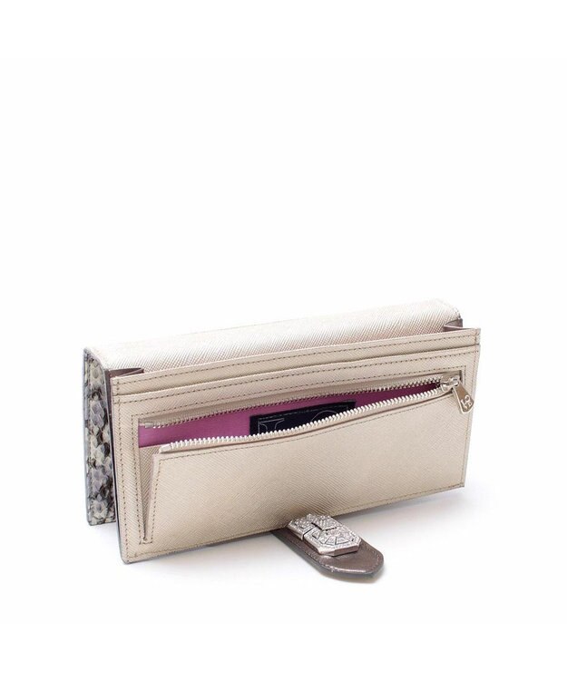 A.D.M.J. スネークレザー＆エリーゼアールデコウォレット リリア