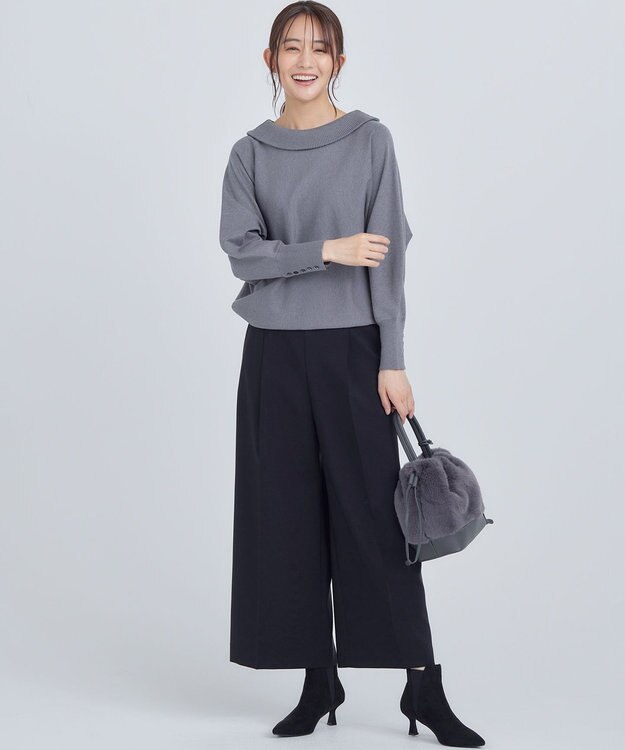 組曲 華奢見えフェミニット チャコールグレー系