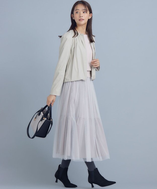 組曲 L レザーライクライト ブルゾン 【先行予約】ベージュ系9