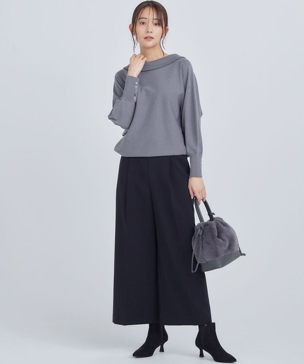 組曲 華奢見えフェミニット チャコールグレー系