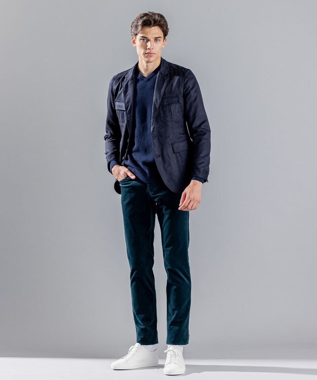 JOSEPH HOMME ライトアムンゼン　Ｖネックニット ネイビー系