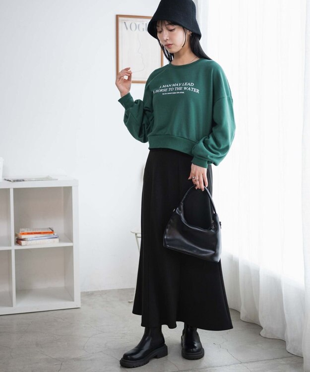 WEGO クロップドスウェット グリーン